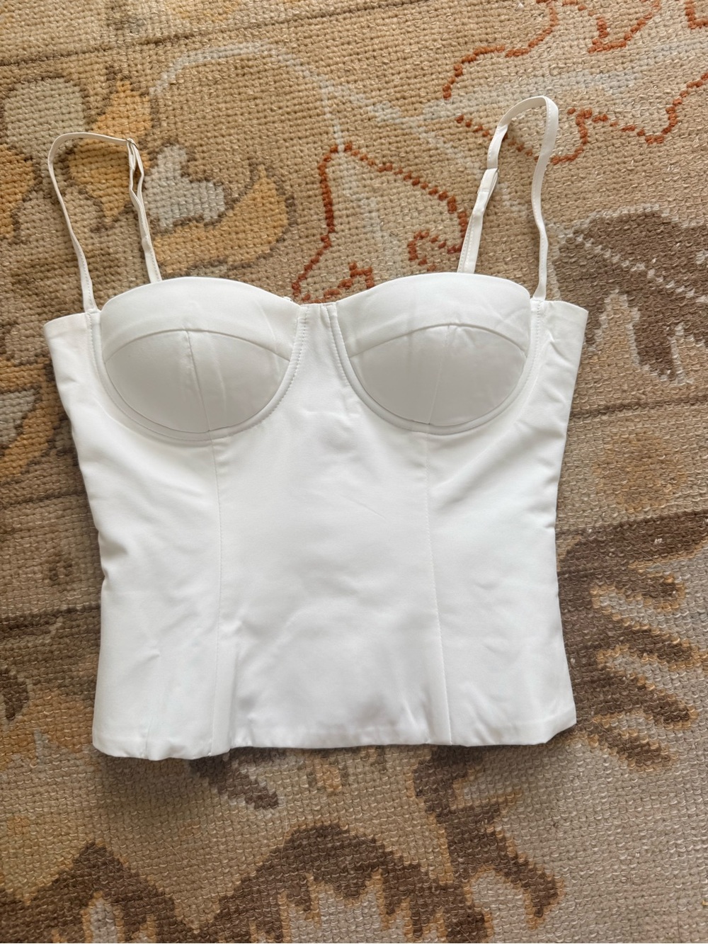 Leau White Bustier Cami Top